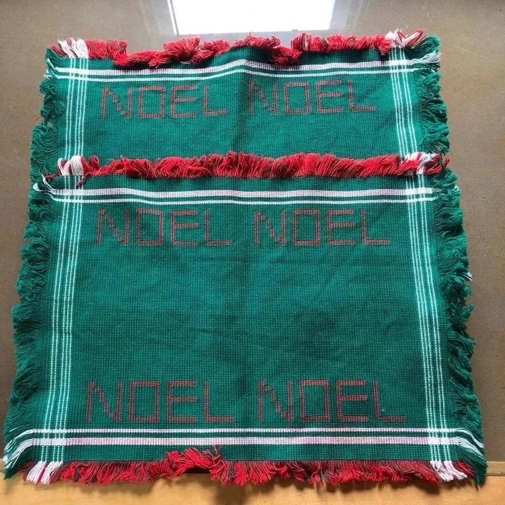 Christmas plates clothes napkins